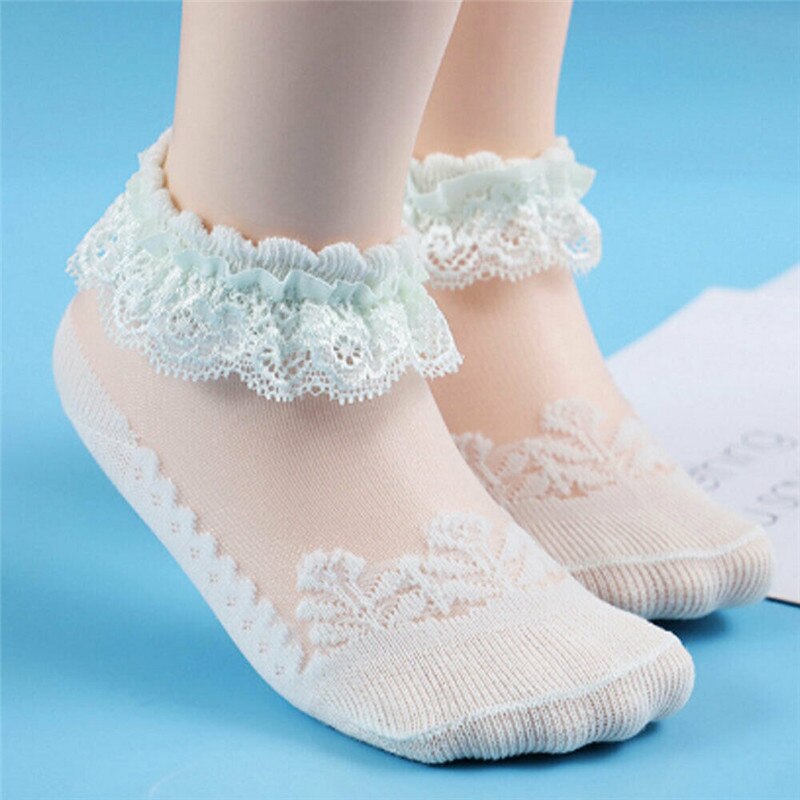 Cute Kids Baby Girl Socks Lace Ruffle Frilly Ankle