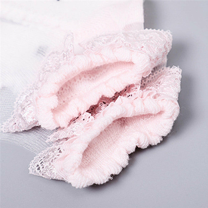 Cute Kids Baby Girl Socks Lace Ruffle Frilly Ankle