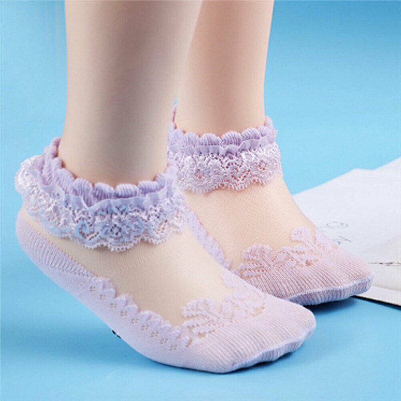 Cute Kids Baby Girl Socks Lace Ruffle Frilly Ankle